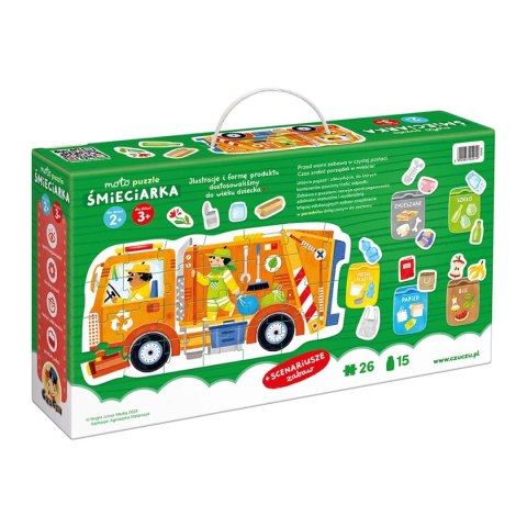 Puzzle CzuCzu Moto puzzle Śmieciarka dla maluchów 2+