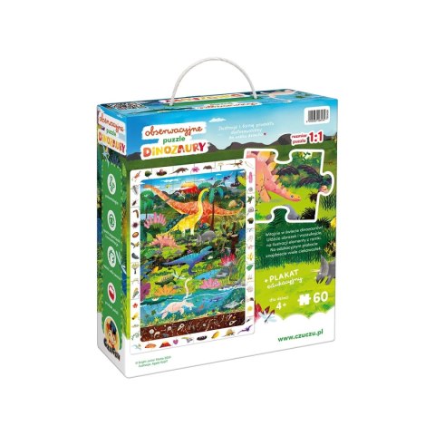 Puzzle obserwacyjne CzuCzu Dinozaury 100 elementów 4+