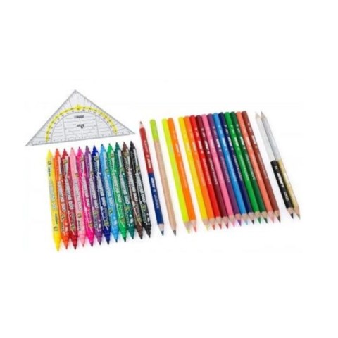 Zestaw Back 2 School - kredki + mazaki - 31 el.