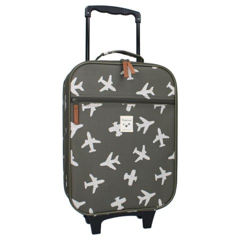 Walizka dla dzieci KIDZROOM Airplane khaki