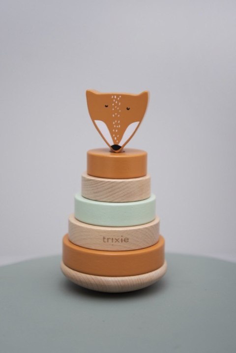 Drewniana zabawka piramida - Lis Trixie Baby