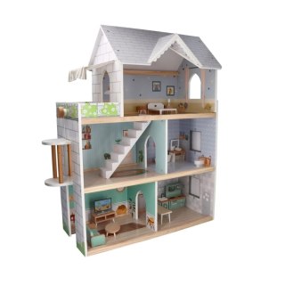 Drewniany domek dla lalek z windą