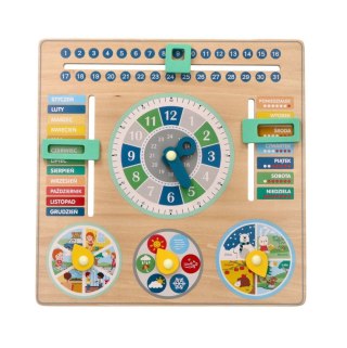 Drewniany kalendarz edukacyjny - tablica dla dzieci