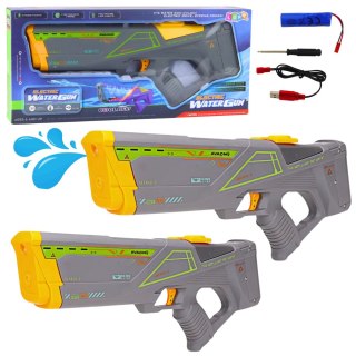 Elektryczny Pistolet Karabin Na Wodę 550 ml Zasięg 10m Szary