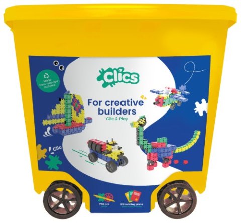 Klocki Clics Roller 25w1 750 el. konstrukcyjne 4+