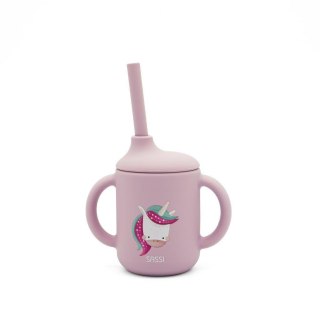 Kubek silikonowy z rurką Jednorożec SASSI