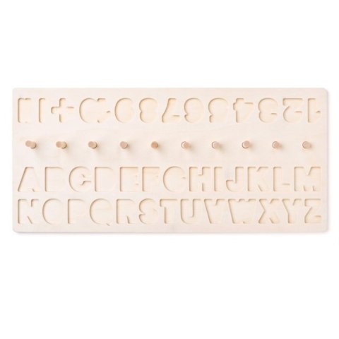 Tablica puzzle alfanumeryczne z literami i cyframi + znaki