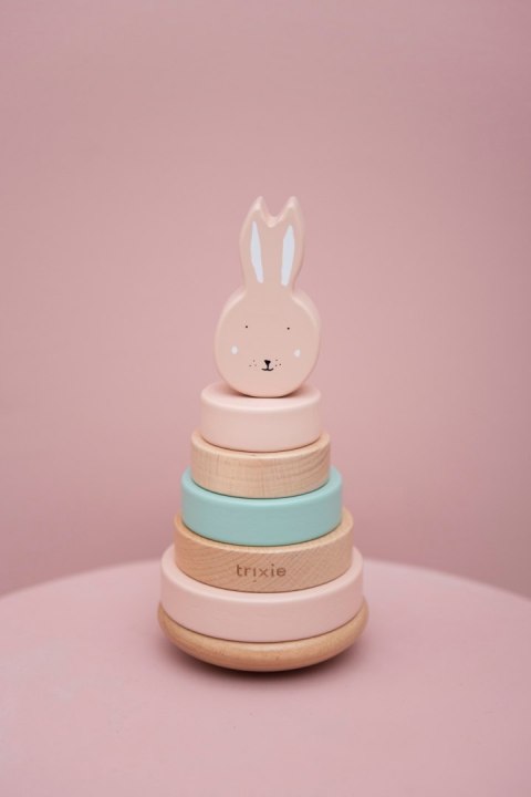 Drewniana zabawka piramida - Królik Trixie Baby