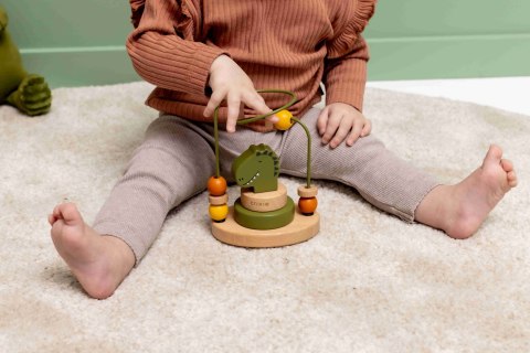 Labirynt z drewnianymi koralikami - Dinozaur Trixie Baby