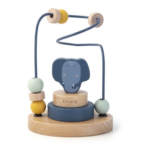 Labirynt z drewnianymi koralikami - Słoń Trixie Baby