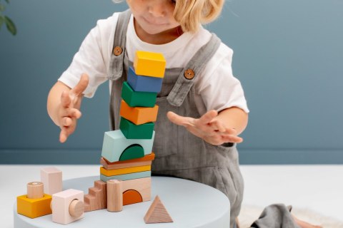 Miasto z drewnianych klocków - 31 elementów Trixie Baby