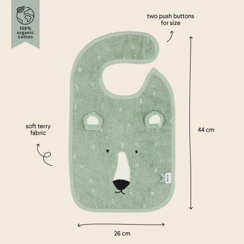 Śliniak bawełniany - Miś Polarny Trixie Baby