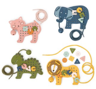 Drewniana przeplatanka ze zwierzątkami - Trixie Baby