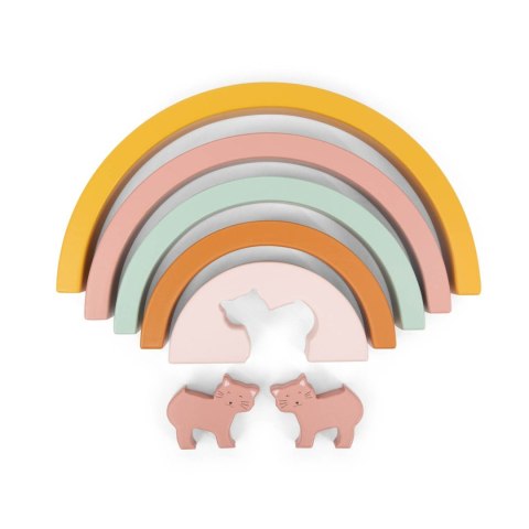 Drewniana układanka tęcza - Kot Trixie Baby