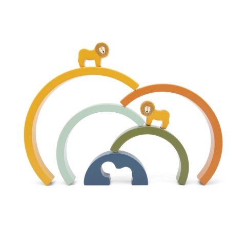 Drewniana układanka tęcza - Lew Trixie Baby