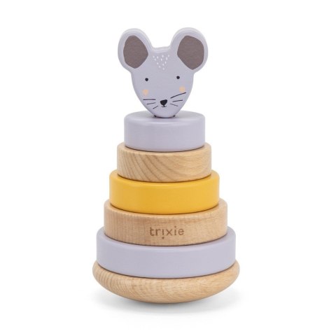 Drewniana zabawka piramida - Mysz Trixie Baby