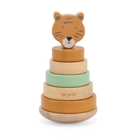 Drewniana zabawka piramida - Tygrys Trixie Baby