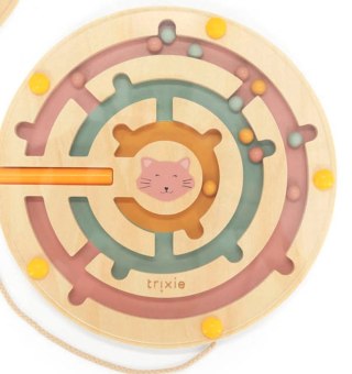 Drewniany okrągły labirynt magnetyczny - Kot Trixie Baby