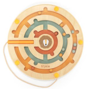 Drewniany okrągły labirynt magnetyczny - Lew Trixie Baby