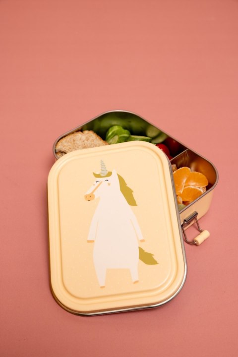 Duży stalowy lunch box - Jednorożec Trixie Baby