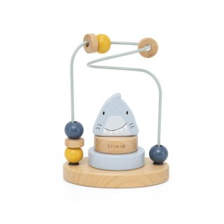 Labirynt z drewnianymi koralikami - Rekin Trixie Baby