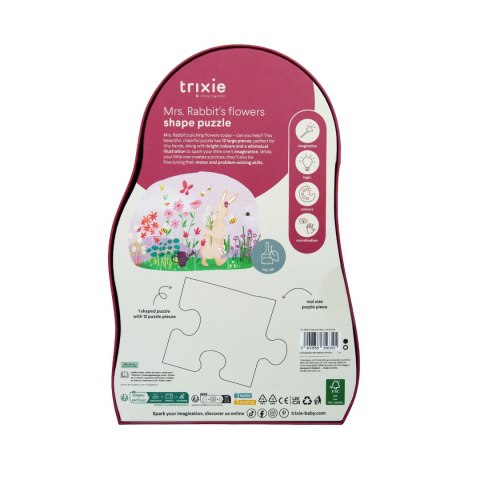 Puzzle Kształtów - Kwiatowa Przygoda Króliczka Trixie Baby