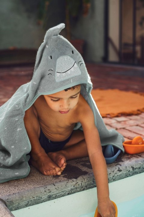 Ręcznik Kąpielowy z Kapturem 70 x 130cm - Rekin Trixie Baby