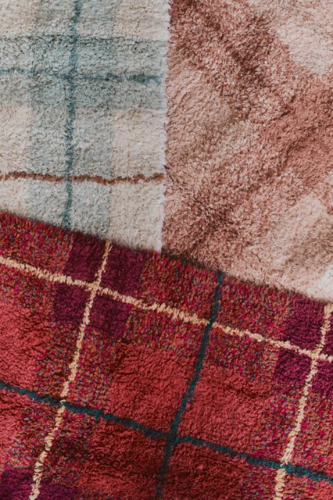 Dywan Tartan 90×120 cm - Vintage Red Wouf Wouf, Lorena Canals