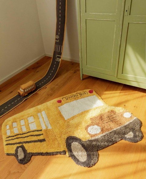 Dywan bawełniany Autobus Szkolny do prania w pralce, Lorena Canals