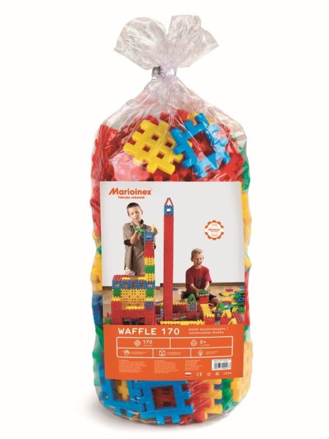 Klocki edukacyjne Marioinex Wafle 170 170 elementów dla 2-latka wspierające motorykę