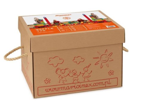 Klocki edukacyjne Marioinex Wafle w 170 elementów dla 2-latka wspierające motorykę