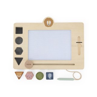 Drewniana tablica do rysowania z kolorowymi pieczątkami Trixie Baby