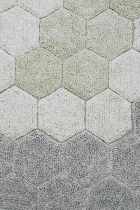 Dywan bawełnainy okrągły Ø 140 , Round Honeycomb Blue Sage, Plaster Miodu, Planet Bee, Lorena Canals
