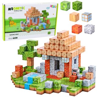Klocki Magnetyczne Konstrukcyjne Kostki Kwadratowy Świat 3D 312 el.