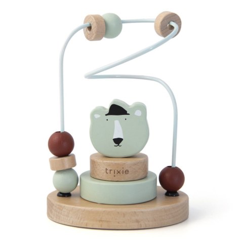 Labirynt z drewnianymi koralikami - Miś Polarny Trixie Baby