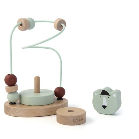 Labirynt z drewnianymi koralikami - Miś Polarny Trixie Baby