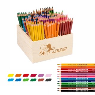 Jolly Supersticks Classic 144 szt. - duży zestaw kredek w drewnianym boxie 5+