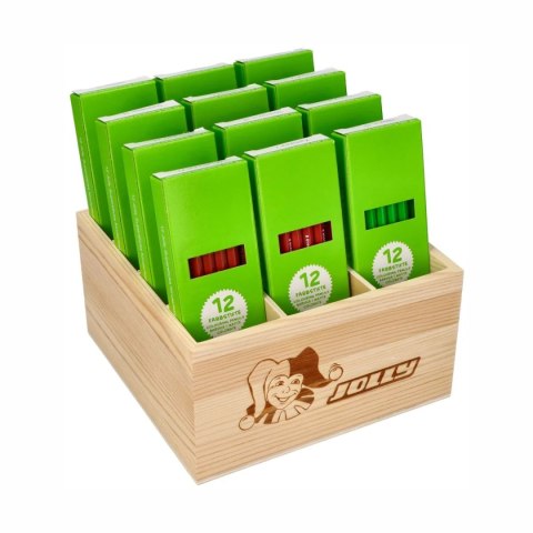 Jolly Supersticks Classic 144 szt. - duży zestaw kredek w drewnianym boxie 5+