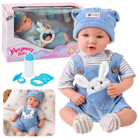 Lalka Bobas W Niebieskim Ubranku Króliczek Akcesoria Dźwięki 39 cm