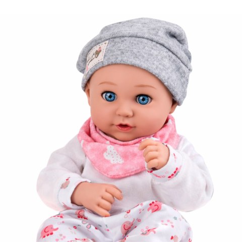 Lalka Bobas Z Akcesoriami Do Karmienia Śliniaczek Czapeczka 28 cm