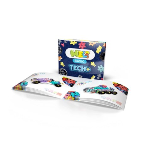 MELI Basic Tech+ 130 el.- klocki konstrukcyjne z kółkami i osiami