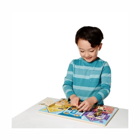 Melissa & Doug Tablica zamki i zabezpieczenia - motoryczna zabawka 3+