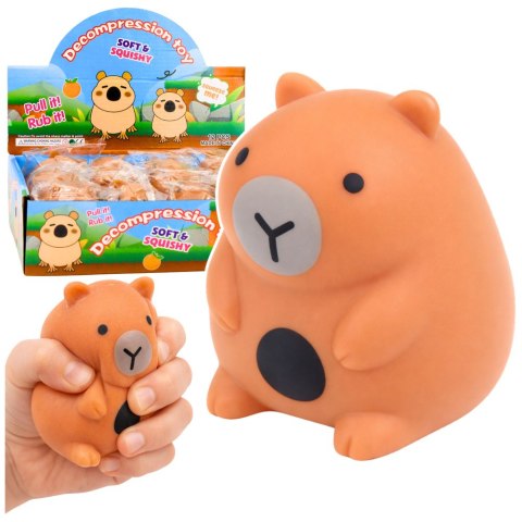 Gniotek Antystresowy Kapibara Miękki Squishy Brązowa 7 cm
