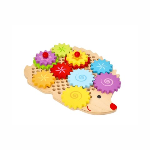 Lelin Układanka Jeżyk z kłami zębatymi - drewniana zabawka 3+