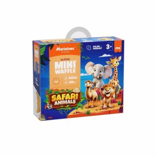 Marioinex Mini Waffle Animals Safari 100 el. - klocki z figurkami 3+