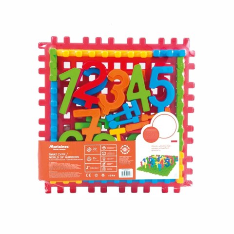 Marioinex Świat Cyfr 39 el. - klocki Waffle z cyframi 2+