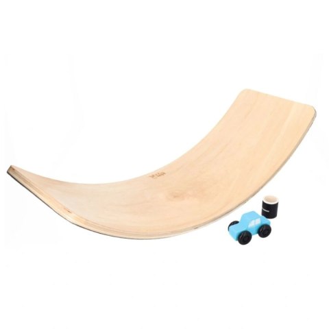 AdamToys deska balansująca półksiężyc - drewniana z filcem 3+