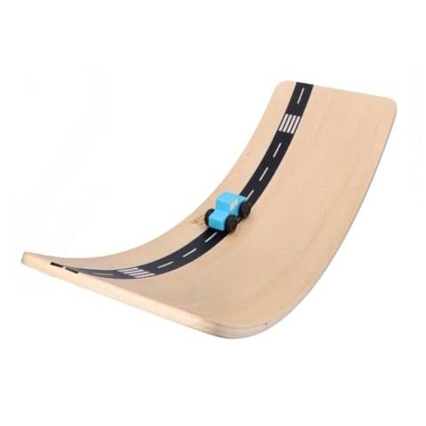 AdamToys deska balansująca półksiężyc - drewniana z filcem 3+