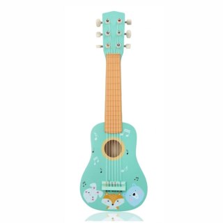 AdamToys - drewniana gitara - zwierzęta - 6 strun nylonowych 3+