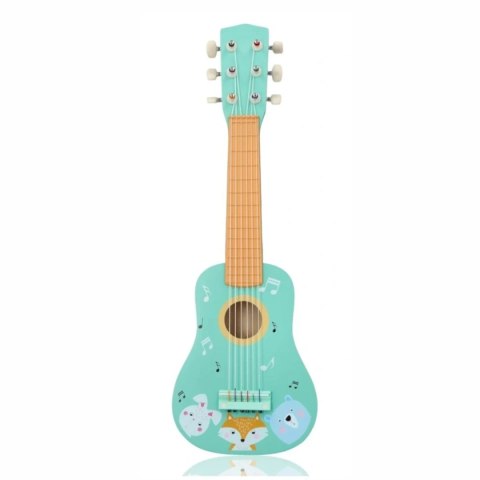 AdamToys - drewniana gitara - zwierzęta - 6 strun nylonowych 3+